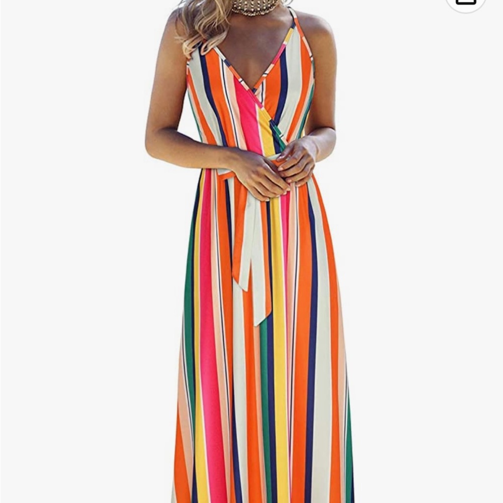 NWT multi color maxi dress